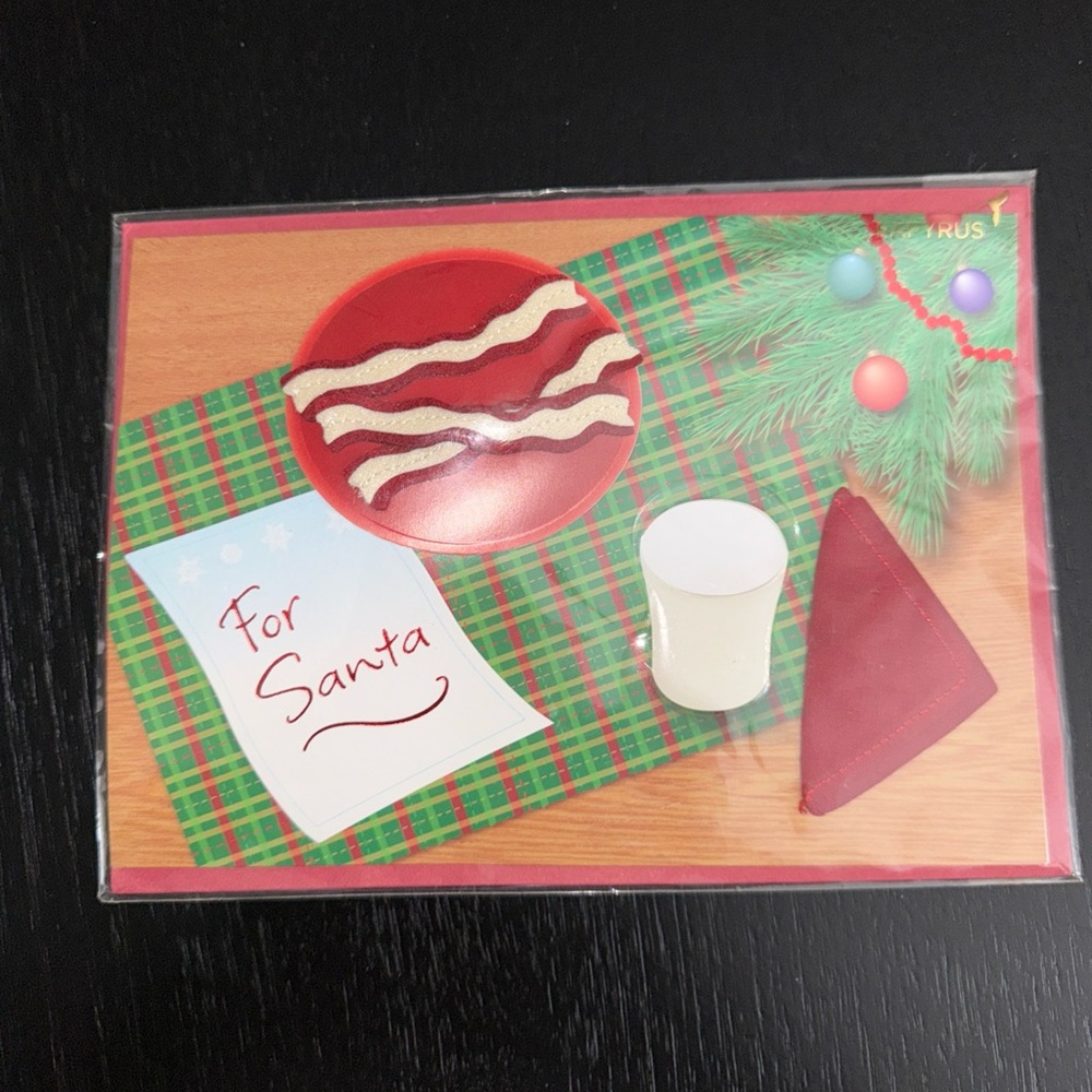 Papyrus Red Breakfast for Santa Christmas Card